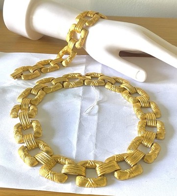 Parure Collier Bracelet Manchette Couture necklace jewelry bijoux Vintage Plaque
