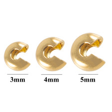 Gold Plated Crimp Bead Covers 144 