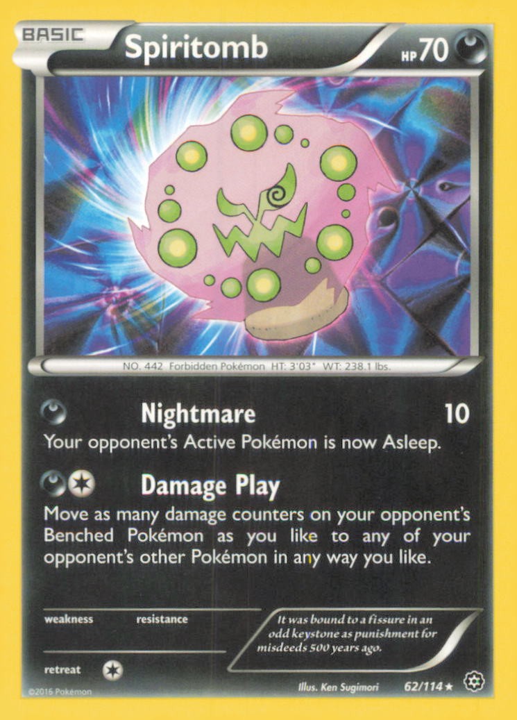 SPIRITOMB 62/114 RARE STEAM SIEGE POKEMON NEAR MINT