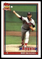 Bert Blyleven 1991 Topps #615 Angels MLB READ FREE SHIPPING AutographDen