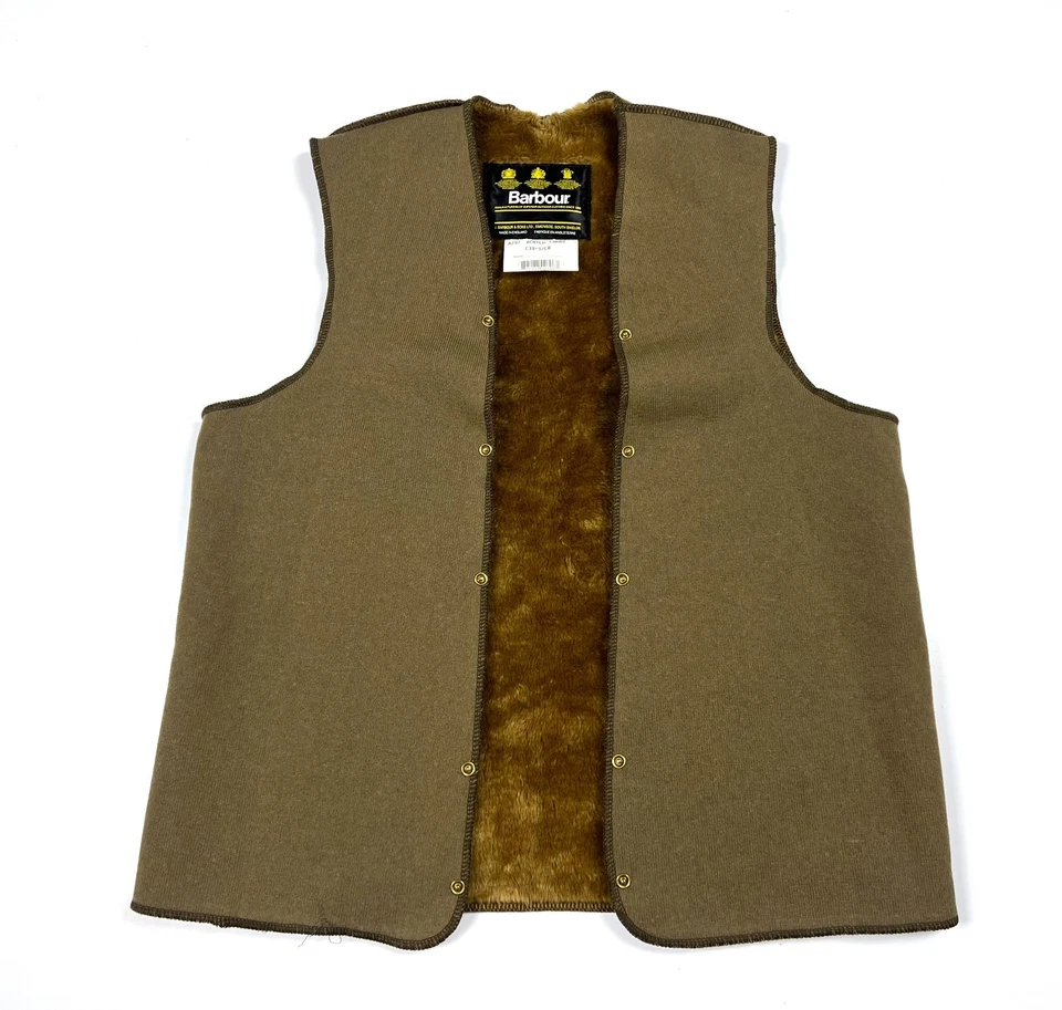 Vintage Barbour A297 Pile Lining Faux Fur Acrylic C38 Liner Gilet for Wax Jacket - Image 2 of 4