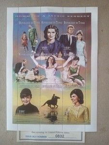 Chad 1997 Jackie Kennedy And Family MNH 9 Stamps Sheet 