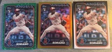 2024 Topps Chrome- Lot 3 Jose Soriano RCs Green Crackle/499 Gold Foil + Base RC