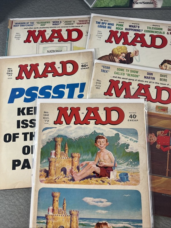 Vintage MAD Magazine Lot of 5 1973-1980