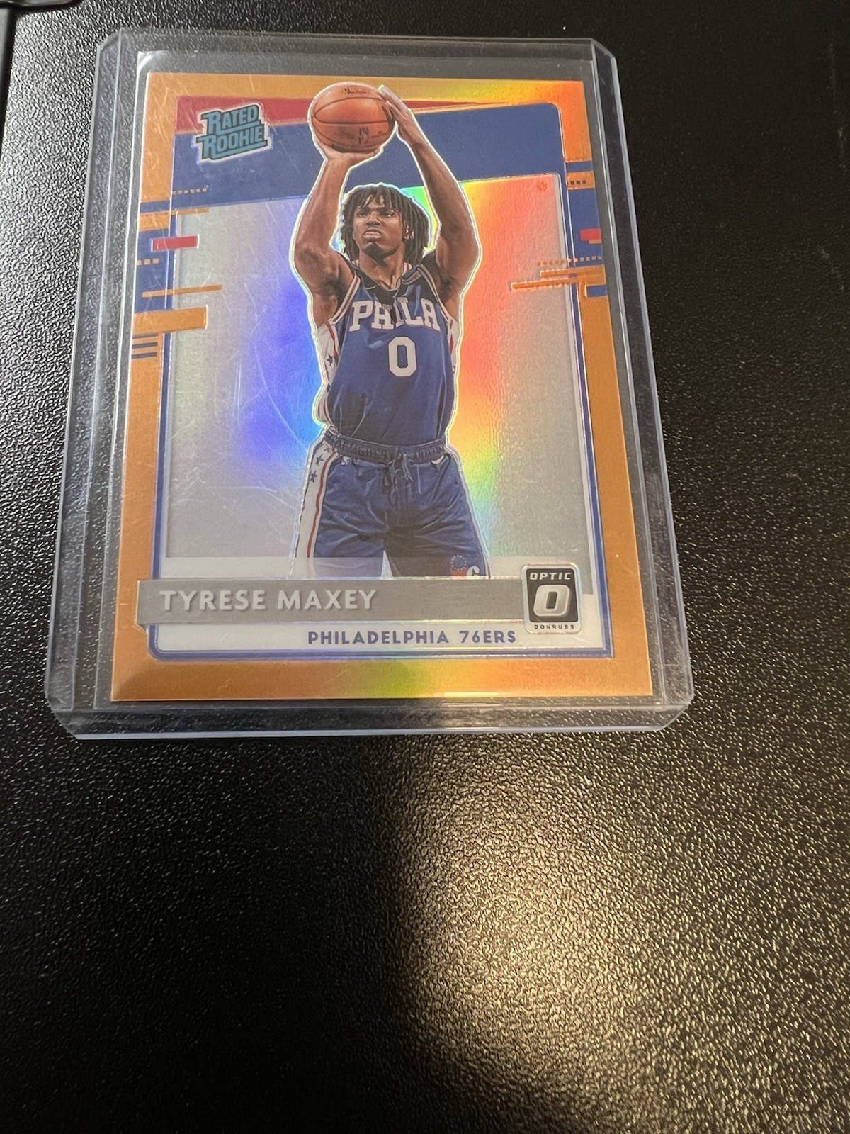 2020-21 Panini Donruss Optic Tyrese Maxey #171 RC Rated Rookie Orange /199