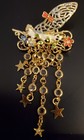 Kirks Folly Inspiref Fairy Floral With Stars Pin Gold Tone
