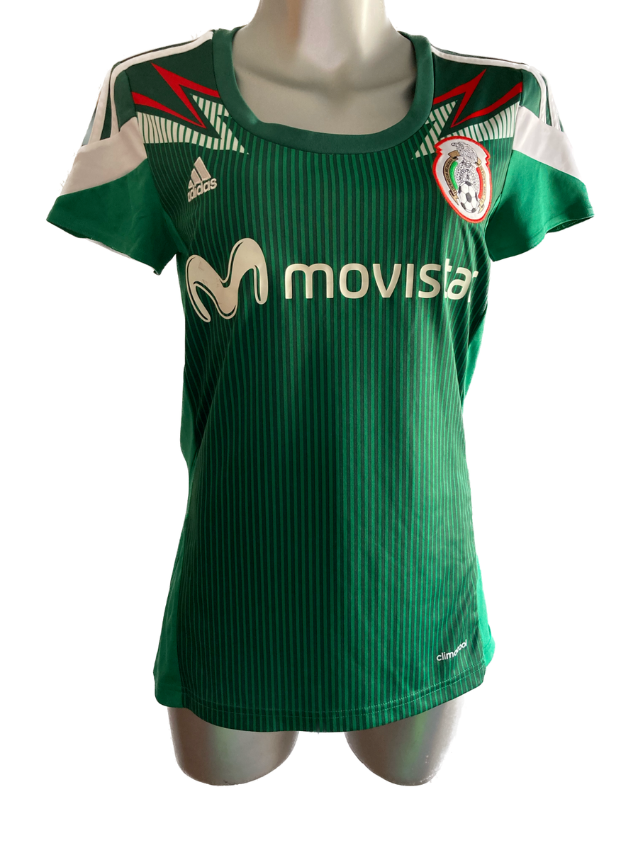 Mexico National Team Home Shirt 2014 Women Movistar Sponsor Tri
