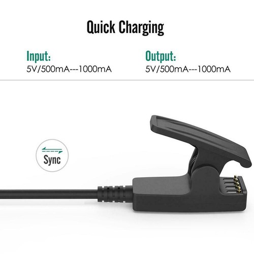 USB Charging Cable Clip Charger Dock For Garmin Forerunner 735XT 235 230 Watch - Photo 9 sur 10