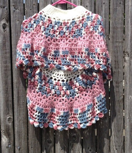 Crochet Poncho For Girl Asymmetric Design Crochet Printed PDF Pattern - Picture 3 of 6