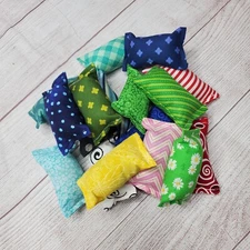 Mini Handmade Cat/Kitten Catnip Toy, Organic Catnip,  Cat Gift, Value Bag Of 10