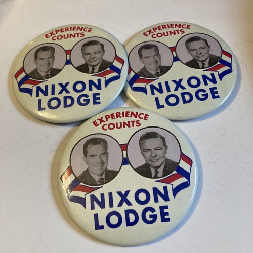 Nixon Lodge Experience conta 1960 pulsante campagna presidenziale 3,5 pollici - Foto 4 di 7