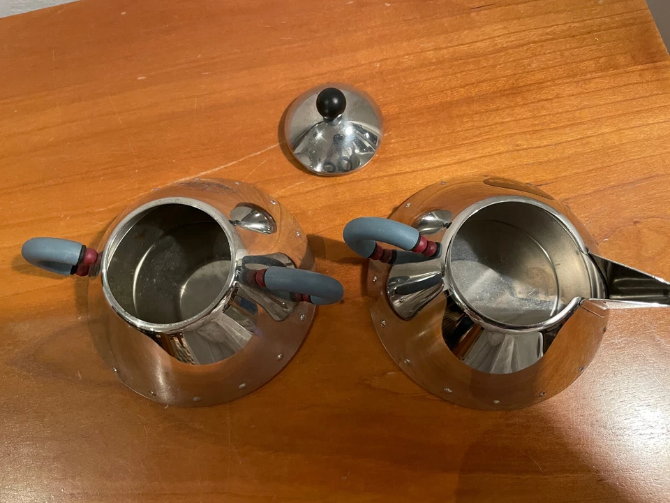 Alessi Michael Graves 9097 Sugar Bowl With Creamer 4in x 4.5in - Image 4 of 4