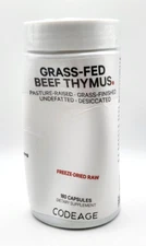 Codeage Grass Fed Beef THYMUS 180 Capsules -Freeze Dried UnDefatted Desiccated
