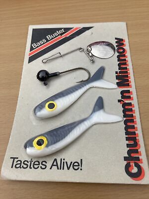 Bass Buster Chumm'n Minnow Fishing Lure Tastes Alive Flavorol USA New In  Package 