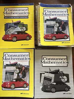 A Beka Consumer Math Second Ed. Set Of 4 Books Teacher Ed. Skill&Rev Testquiz