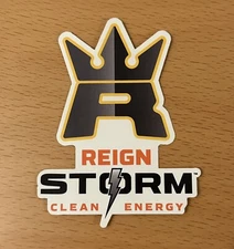 Authentic Reign Storm Clean Energy Drink Sticker Decal