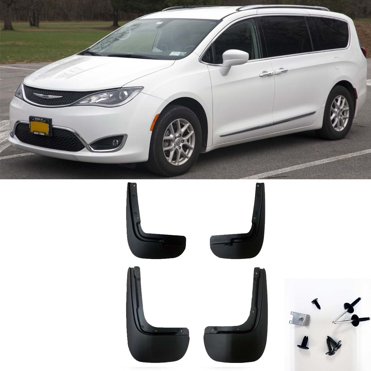 Full Set 4 Pieces For 17-24 Chrysler Pacifica Voyager Mud