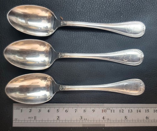 Cristofle MALMAISON 3 (Three) Teaspoons Silverplate Flatware 5-7/8" Sold Each - Picture 4 of 4