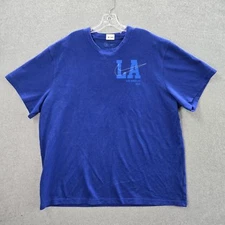 Los Angeles Dodgers Men Shirt XL Blue Nike LA Southland Logo Short Sleeve