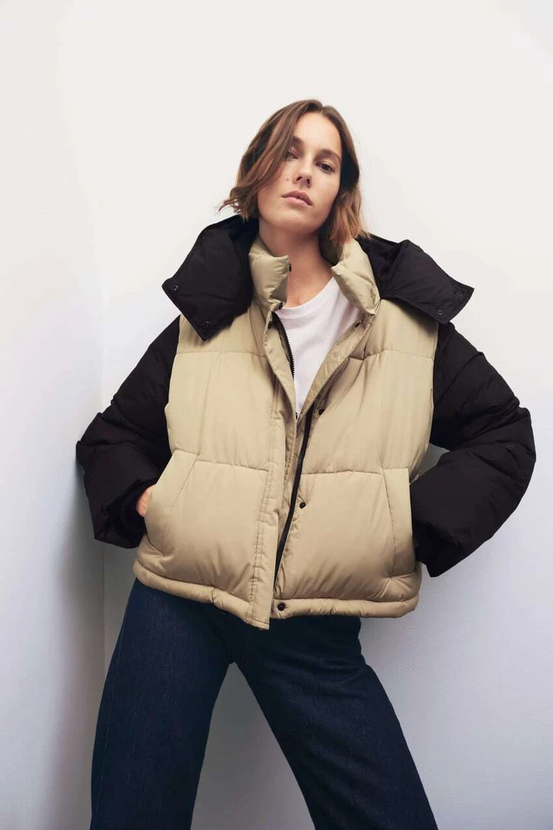 Respetuoso del medio ambiente carro Profesor NWT ZARA BLOCK COLOR PUFFER JACKET M $69 | eBay