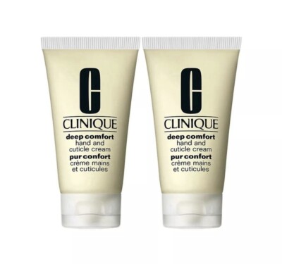 2 x Clinique Deep Comfort Hand and Cuticle Cream 2.0 oz total/30ml