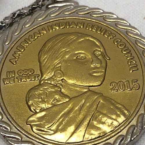 Collar colgante Mohawk Iron Workers SACAGAWEA 20"" indio americano - Imagen 7 de 7