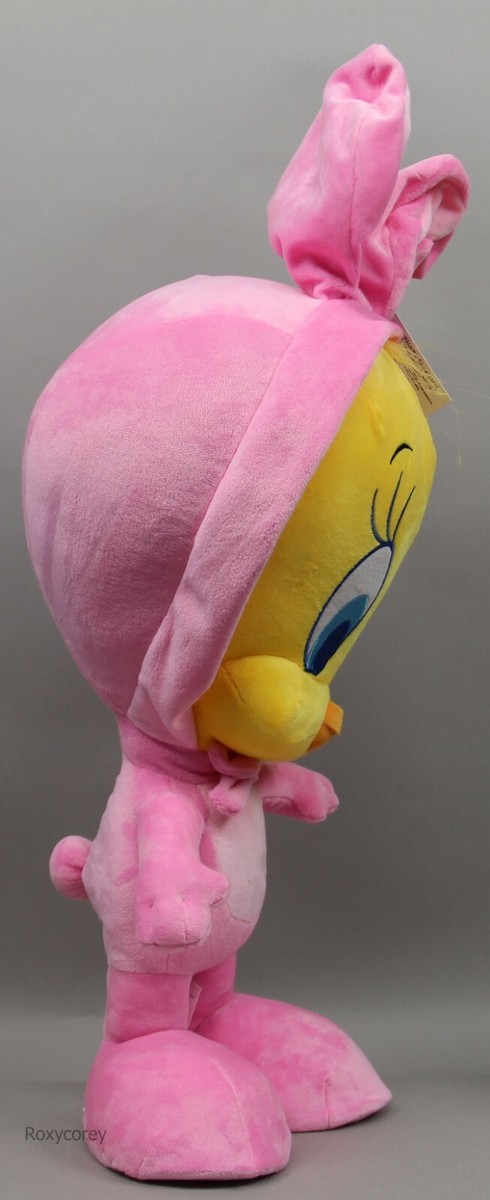 トゥイーティー　ぬいぐるみ　リボン　ハート　ピンク　tweety トゥイーティーぬいぐるみリボンハートピンクtweety