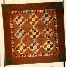 Amy's Four Patch Wall Quilt Pattern Primitive Prairie Hands Scrap Quilting