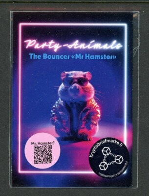 Liechtenstein 2025 Party Animals Mr. Hamster MNH Sealed Sold Out Cryptostamp