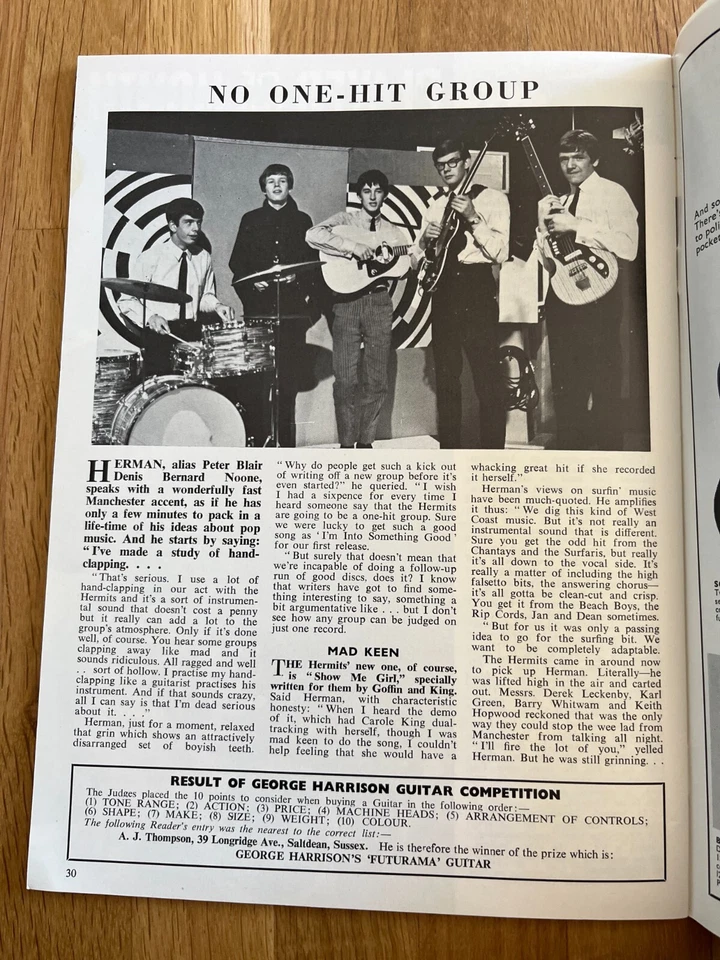 beat  instrumental  monthly  dec  1964 - roy orbison - john lennon . etc - Image 4 of 4