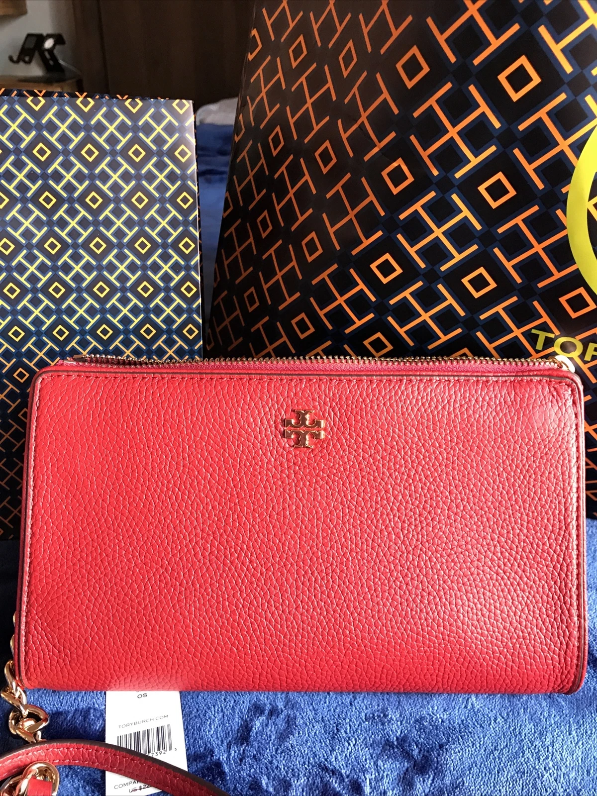 Tory Burch nuovo con etichette Carter colore a tracolla sottile rosso mela taglia sistema operativo per donna