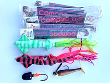 New Saltwater Fishing Trolling Lures Big Game Lures 4pc. + 19pc Compac hooks
