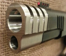 1911 Full-Size Compensator Brake w/side slots .45acp SS - Machine Finish