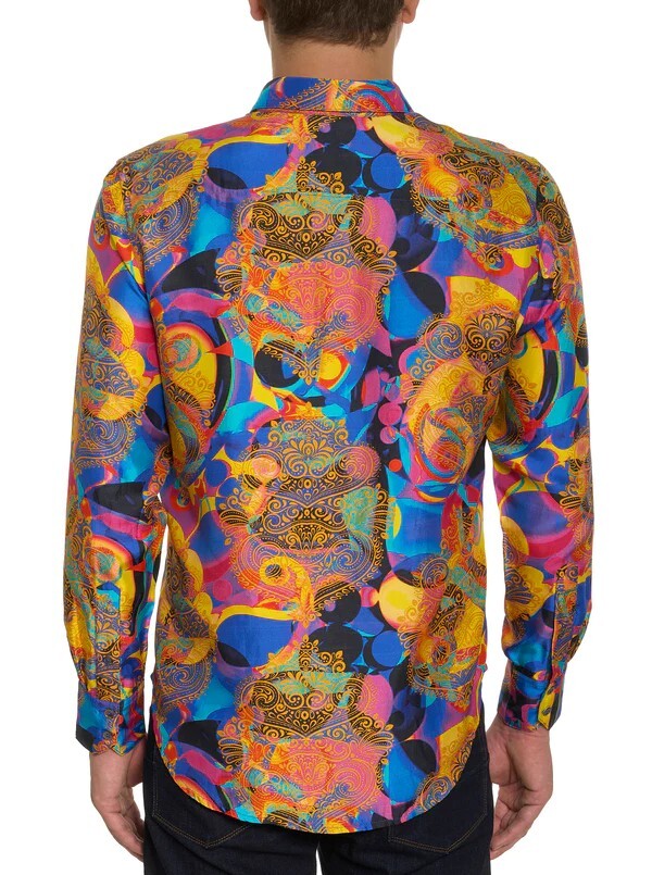 Robert Graham LIMITED EDITION Silk Shirt LE CLIQUE 38/511 - SMALL - NWT NEW image 2