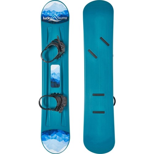 Lucky Bums 120cm Youth Plastic Snowboard Adjustable Bindings, teal (Open Box) - Bild 1 von 4