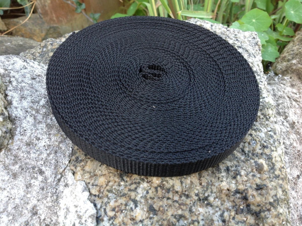 15mm Black Nylon Webbing Tape x 10 Meters
