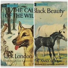 Vintage Companion Library The Call of The Wild 1963, Adventures of Black beauty 