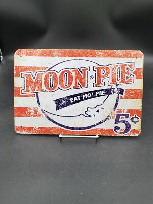Moon Pie Logo Kitchen Cafe Snack Lunch Home Retro Wall Decor Metal Sign 9×11.75