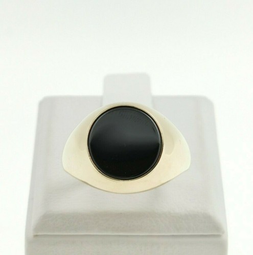 Siegelring Herrenring Onyx 14 Karat 585 Gold 6,2 Gramm Ring Größe 64 - Bild 2 von 7