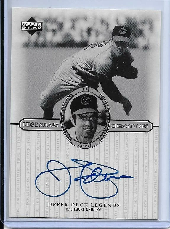 2000 UPPER DECK LEGENDS JIM PALMER SIGNED AUTO #S-JP BALTIMORE ORIOLES - Image 1 of 2