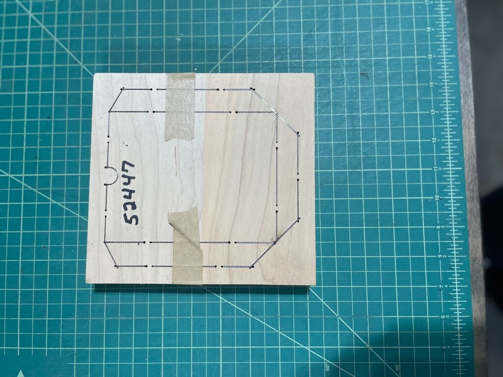 LETTERPRESS PRINTER DIECUT For A2 custom stationery pocket design with glue flap