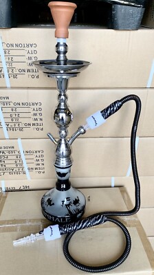INHALE 26    STAINLESS STEEL  EGYPTIAN STYLE HOOKAH WITH A LARGE WASHABLE  HOSE