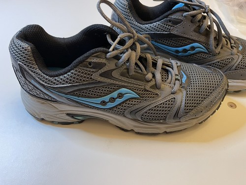 Saucony Oasis 2 sportlicher Trainingsschuh Damen Größe 8,5 15210-1 grau blau schwarz