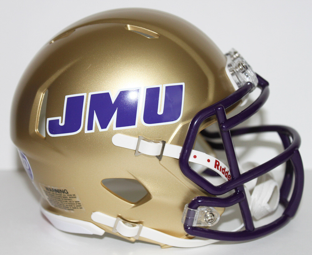 2013 JMU Dukes James Madison University Custom Riddell Mini Helmet vs  Villanova
