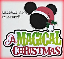 CRAFTECAFE DISNEY XMAS TITLE paper piecing premade scrapbook page piece WOLFFEY5