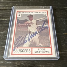 EDDIE MATHEWS 1982 TCMA #1982-7 Autographed Milwaukee Braves