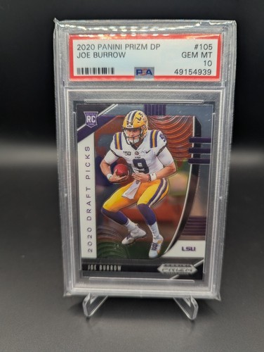 2020 Panini Prizm Draft Picks #105 Joe Burrow LSU - PSA 10 Gem Mint (Rookie Card