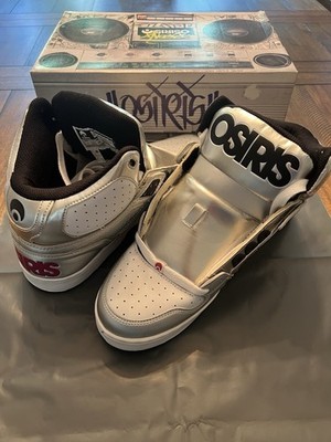 Osiris Bronx Men s Skateboarding Shoes Silver/White/Red US 11