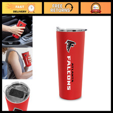NFL Football Soft Touch Tumbler - Easy Grip Travel Mug, Insulated Drinkware, 16o