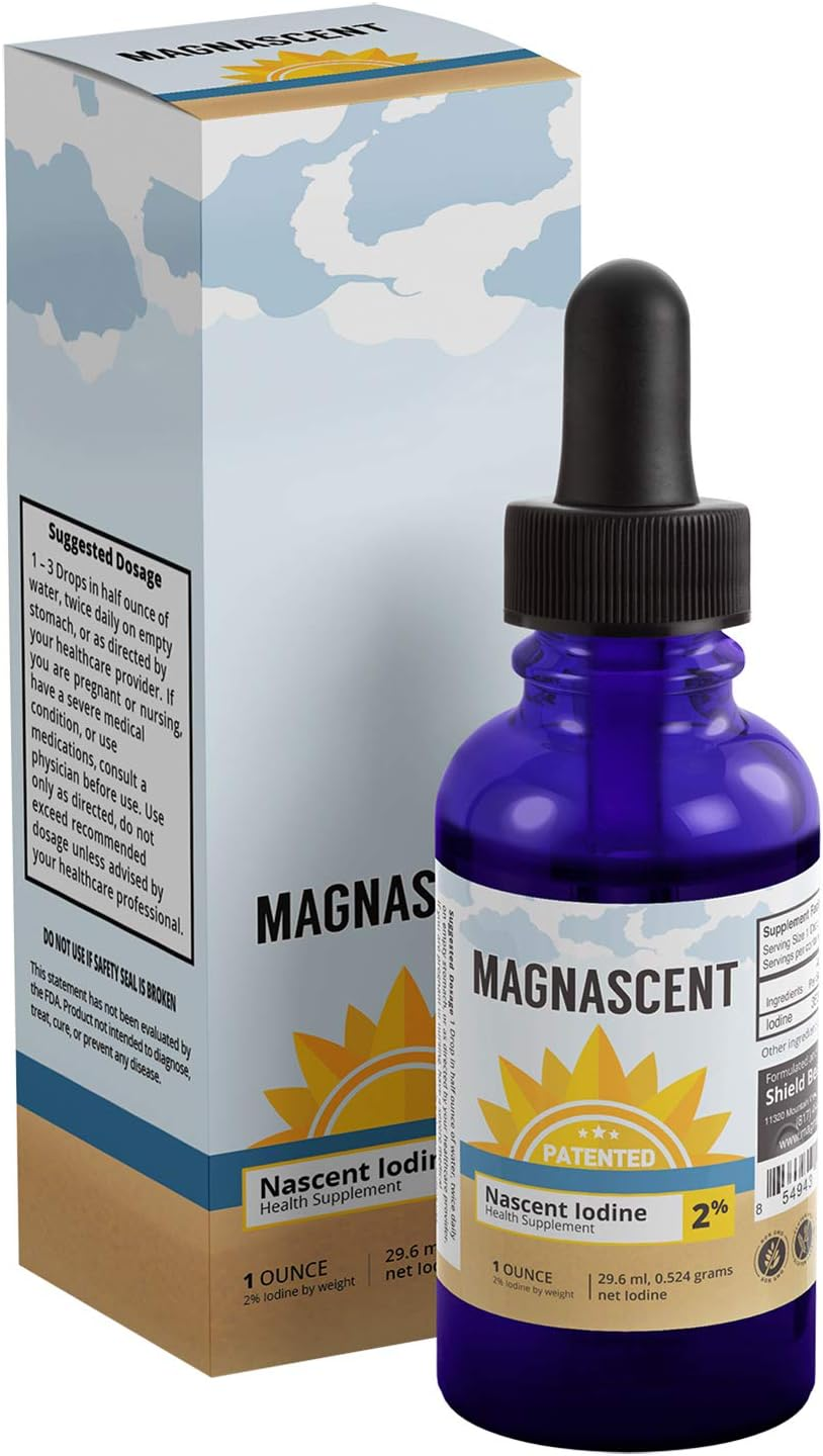 Nascent Iodine Liquid Supplement 2% Concentrated Iodine Solution Drops Helps Pro